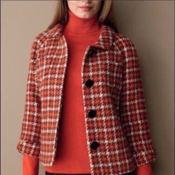 Banana Republic Jackets & Blazers - Banana Republic Jackie O. Inspired Wool Houndstooth Cape Jacket Size Large